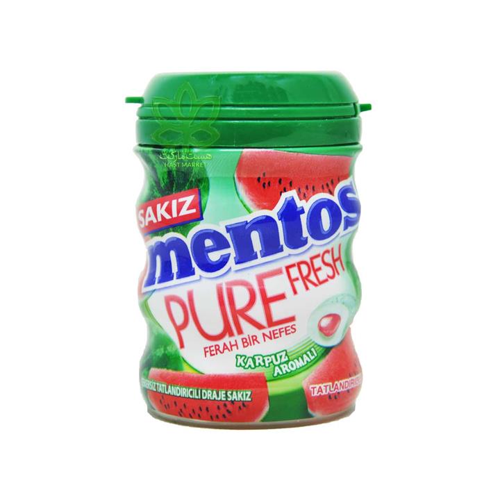 آدامس طعم هنداونه بدون شکر مغزدار 60 گرم منتوس – mentos